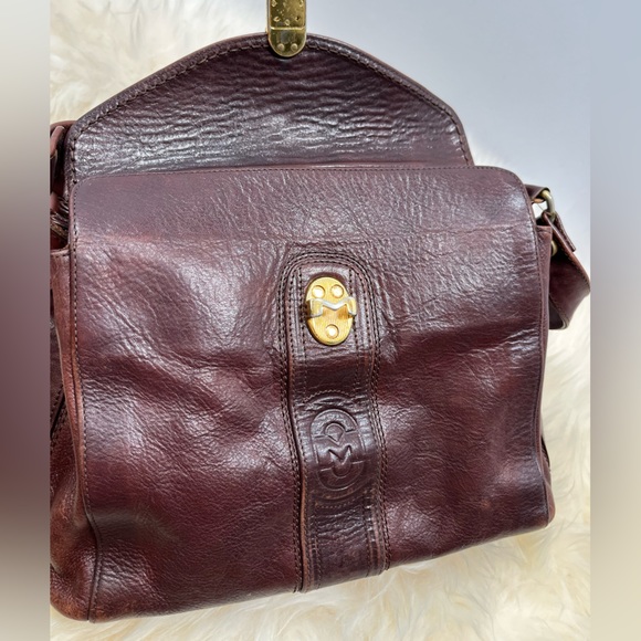 Marino Orlandi Made In Italy Large Speedy Leather Satchel Crossbody - Picture 10 of 16